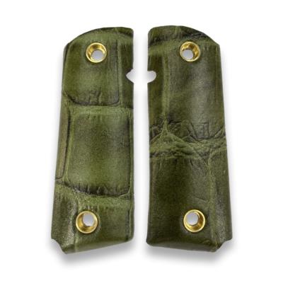 Handmade Grips For Colt 1911 Genuine Leather, Model Name: FGRIPS259_CLT_1911GENUINELEATHER